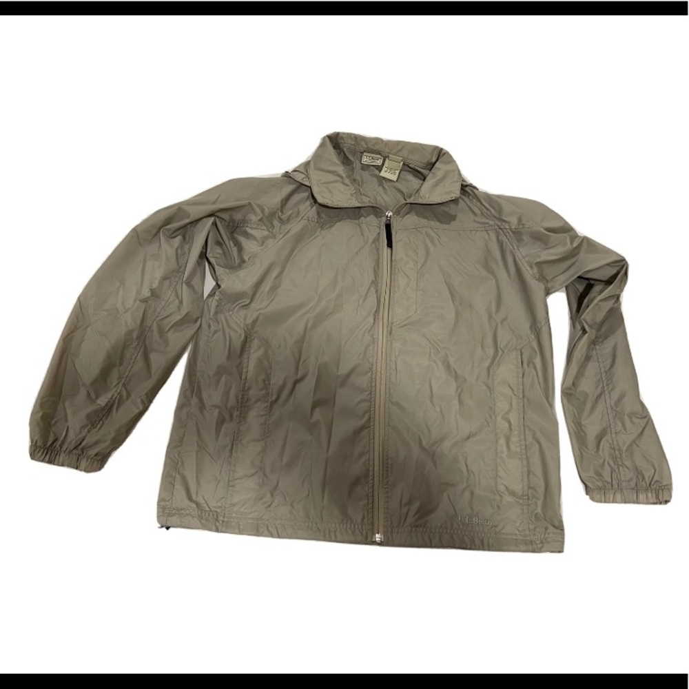 Vintage LL Bean Nylon Jacket w/ Stowaway Hood Men Size L